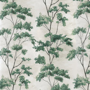 Thibaut Wallpaper Dalton Green on Pearl AT16169