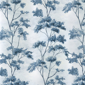 Thibaut Wallpaper Dalton Blue and White on Pearl AT16170