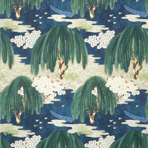 Anna French Wallpaper Willow Tree Navy AT23110