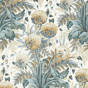 Anna French Wallpaper Dahlia Soft Gold on Cream AT24539