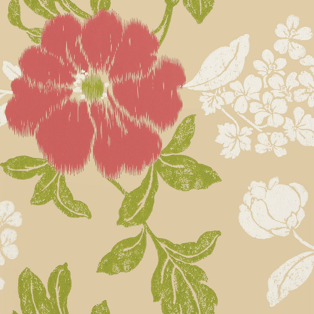 Anna French Wallpaper RUE DE SEINE - Pink on Beige