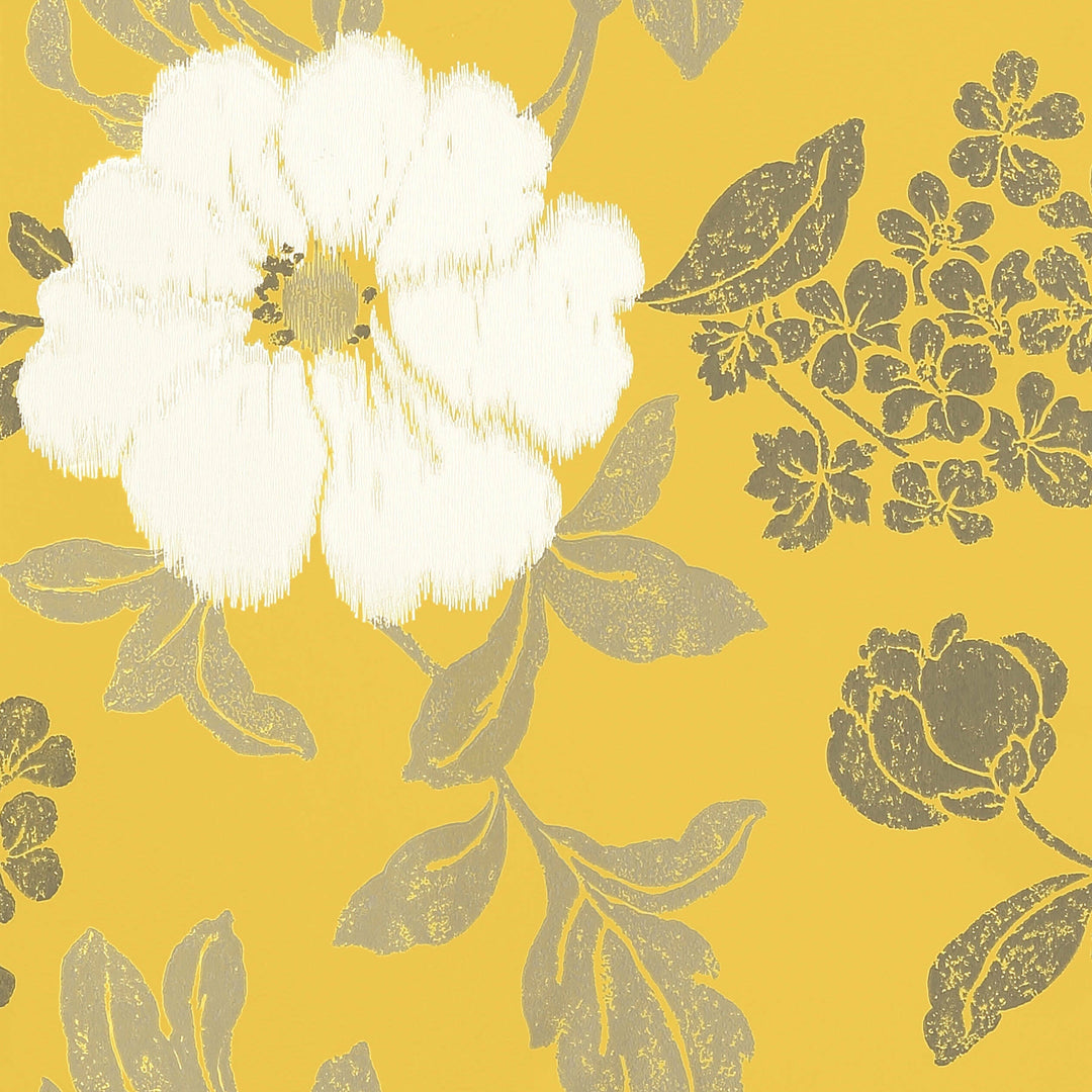 Anna French Wallpaper RUE DE SEINE - Off White on Yellow
