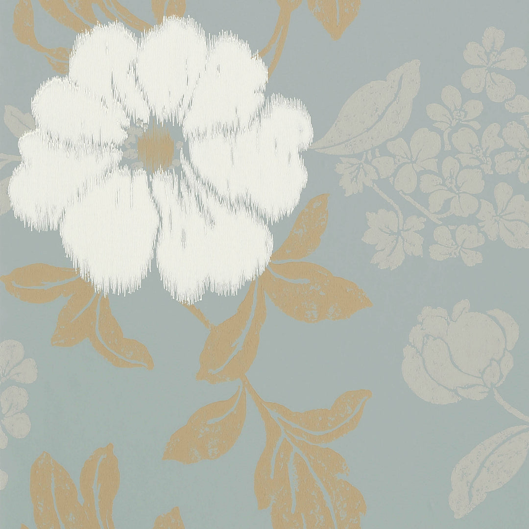 Anna French Wallpaper RUE DE SEINE - Off White on Blue