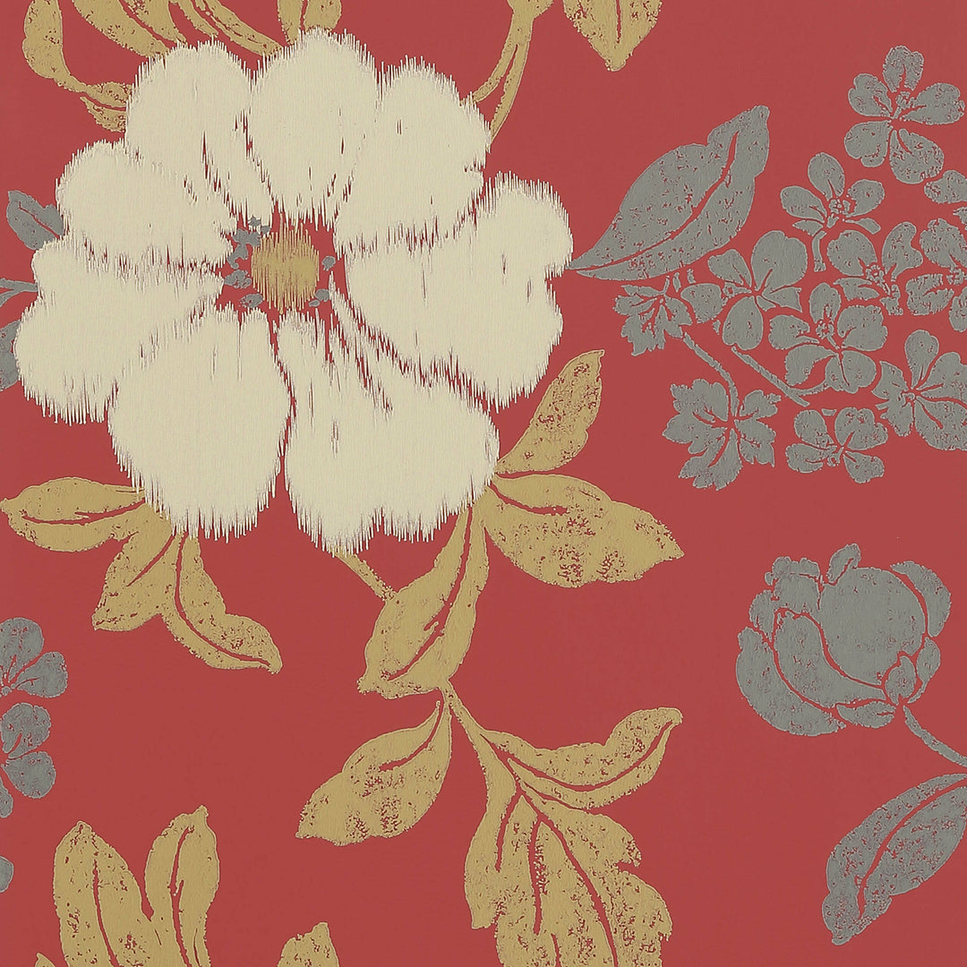 Anna French Wallpaper RUE DE SEINE - Cream on Berry