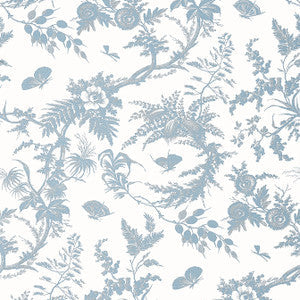 Anna French Wallpaper Newlands Toile Soft Blue AT57834