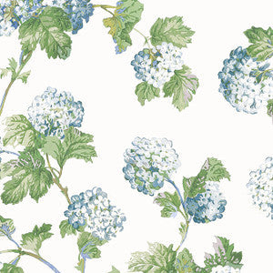 Anna French Wallpaper Sussex Hydrangea Blue and Green AT57846