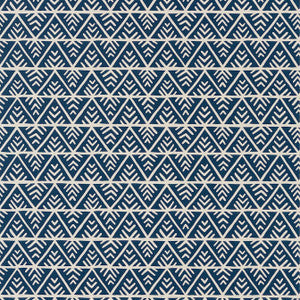 Anna French Wallpaper Jules Navy on Flax AT78704