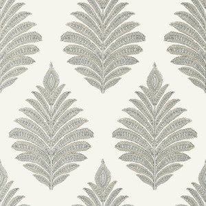 Anna French Wallpaper Palampore Leaf Grey AT78724