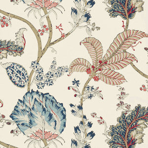 Anna French Wallpaper Kalamkari Vine Blue and Red AT78742