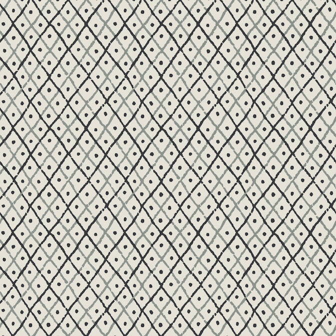 Mini Trellis Charcoal AT78756 by Anna French Wallpaper Anna French Wallpaper Mini Trellis Charcoal AT78756Wallpaper Palampore Non Woven Wallpaper U.S.A. </p><p>Repeat: V: 4.25 27 - Fabric Carolina -