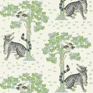 Anna French Wallpaper Kahna Cream and Robin's Egg AT78781
