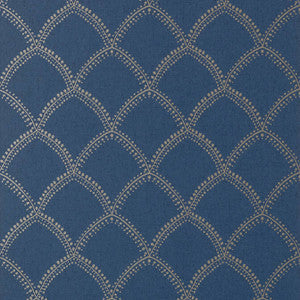 Anna French Wallpaper Burmese Metallic on Navy AT7911