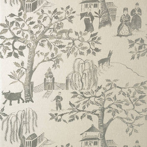 Anna French Wallpaper Willow Wood Grey on Pearl AT7912