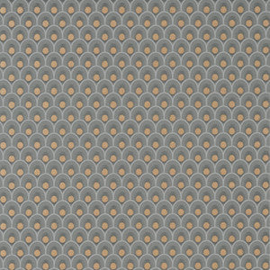 Anna French Wallpaper Spencer Metallic Copper on Charcoal AT79157