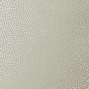 Anna French Wallpaper Davis Dot Metallic Gold on Pewter AT79164