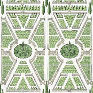 Anna French Wallpaper Aerial Garden Green AT9599