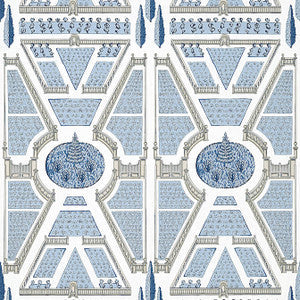 Anna French Wallpaper Aerial Garden Blue AT9600
