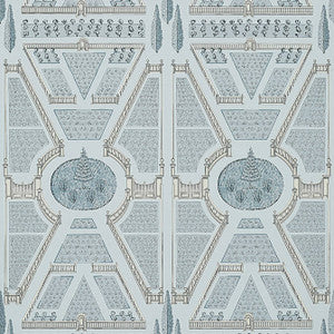 Anna French Wallpaper Aerial Garden Spa Blue AT9601