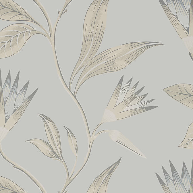 Cleo Vine Spa Blue AT9619 by Anna French Wallpaper Anna French Wallpaper Cleo Vine Spa Blue AT9619Wallpaper Savoy Non Woven Wallpaper U.S.A. </p><p>Repeat: V: 25.25 27 - Fabric Carolina -