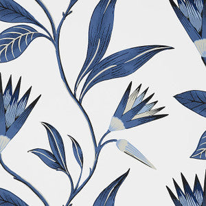 Anna French Wallpaper Cleo Vine Blue and White AT9621