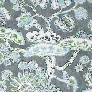 Anna French Wallpaper Tree House Grey AT9864