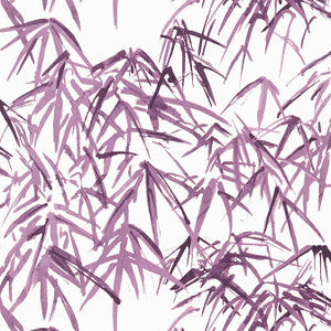 Anna French Wallpaper Kyoto Leaves Eggplant AT9871