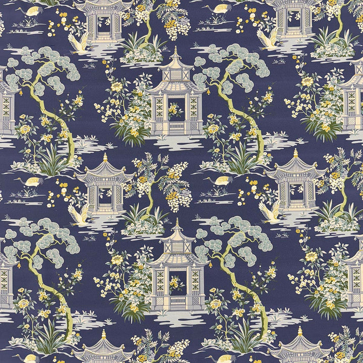 Ateri Cobalt by Magnolia Designer Fabric - 100% Cotton Mexico 80000 Horizontal: 18 and Vertical: 16.8 54 - Swanky Fabrics -