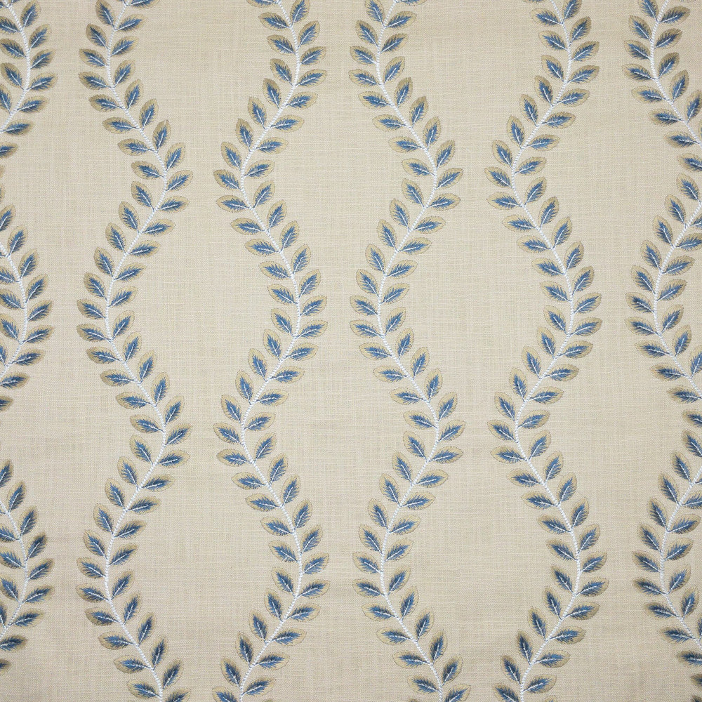 Atlas 3 Chestnut by Stout Designer Fabric COMFORTABLE LIVING HAZE/NAVY 100%COT %VEMB INDIA Horizontal: 8.500 and Vertical: 7.875 51 in - Swanky Fabrics -