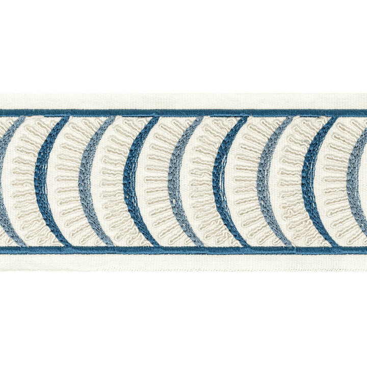 Aura Tape 1 Denim by Stout Trim Stout Trim Aura Tape 1 DenimTrim STITCHED UP TRIM INDIA </p><p>Repeat: H: 4.000, V: 1.875 4 in - Fabric Carolina -