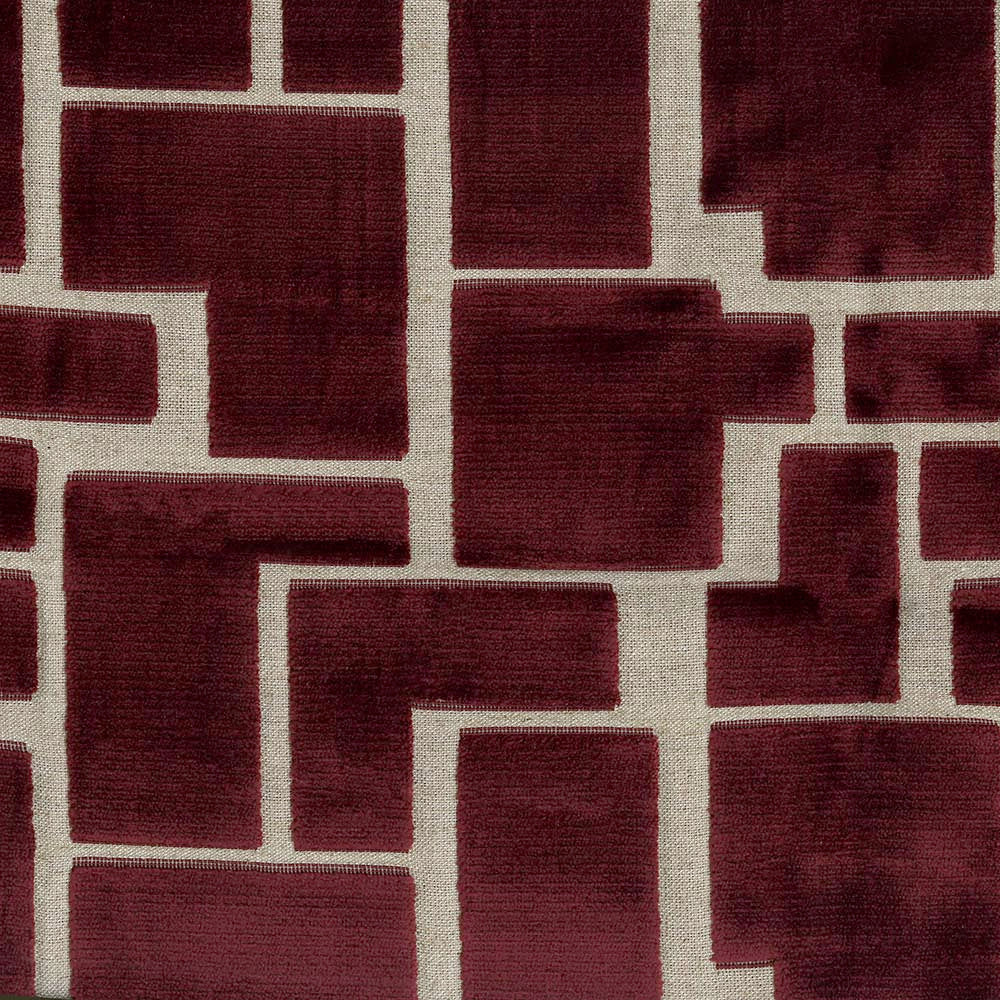 Radiate 17 Wine by ABBEYSHEA Designer Fabric N/A 100% Polyester China 12,000 Double Rubs </p><p>Repeat: Horizontal: 14.25" (36.2 cm) Across the Roll and Vertical: 13.5" (34.2 cm) Up the Roll 54" (137 cm) - Swanky Fabrics -