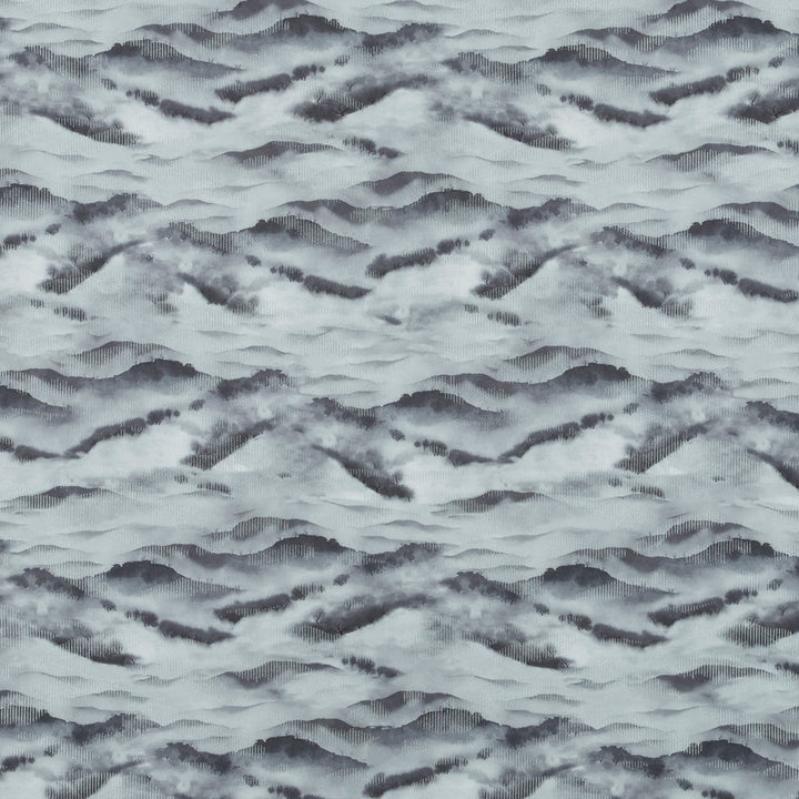 Autumn 2 Charcoal by Marcus William Designer Fabric KAI/MARCUS WILLIAM HEATHLAND 45%POL 30%SVI 17%COT 8%LRX INDIA Horizontal: 27.500 and Vertical: 33.000 55 in - Swanky Fabrics -