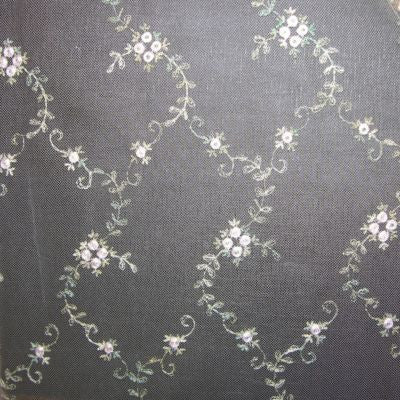 Florinette Sheer Blossom AU80754422 by Old World Weavers Designer Fabric 90% NYLON 10% COTTON FRANCE LIGHT DUTY Horizontal: 4" and Vertical: 10.5" 112 - Swanky Fabrics -
