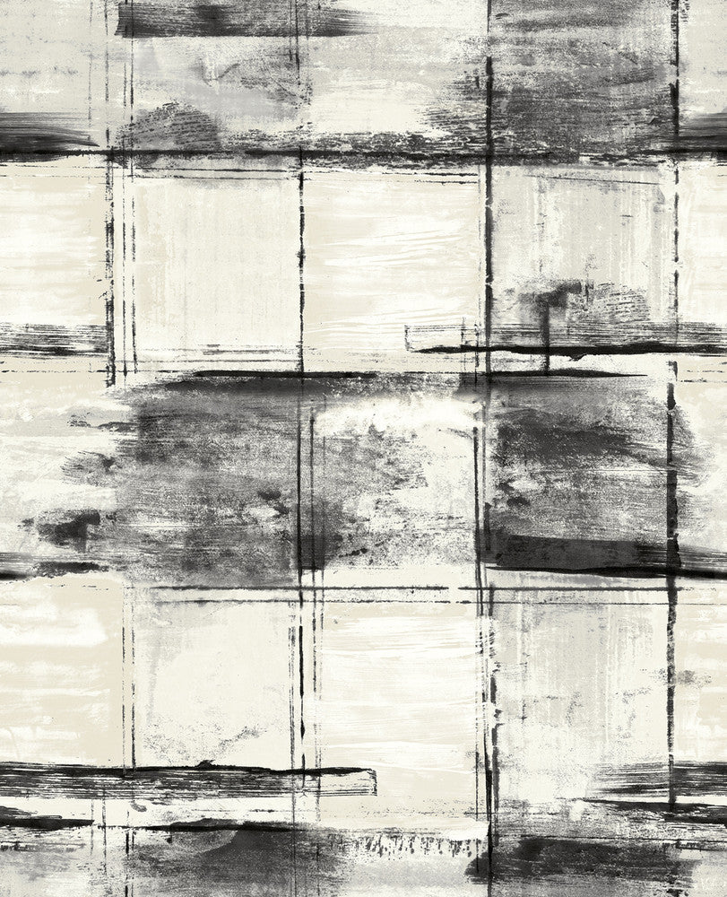 Curie Texture Metallic Ivory and Ebony AV50300 by Seabrook Designs Designer Wallpaper