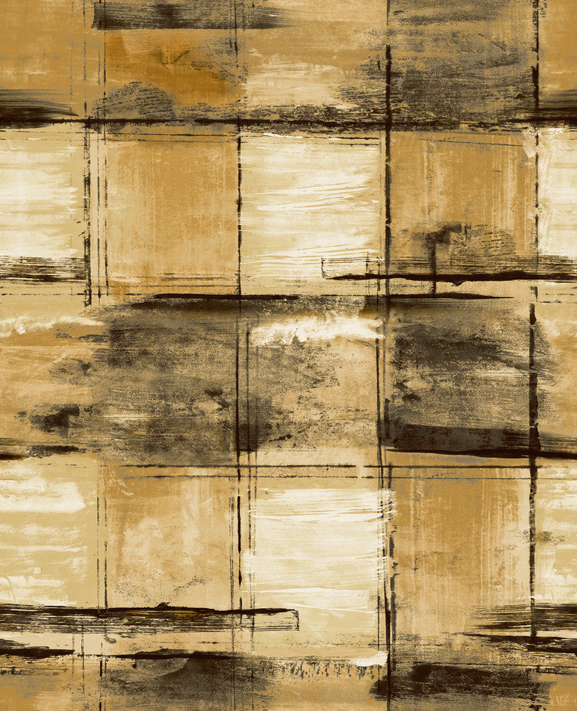 Curie Texture Metallic Gold and Ebony AV50305 by Seabrook Designs Designer Wallpaper