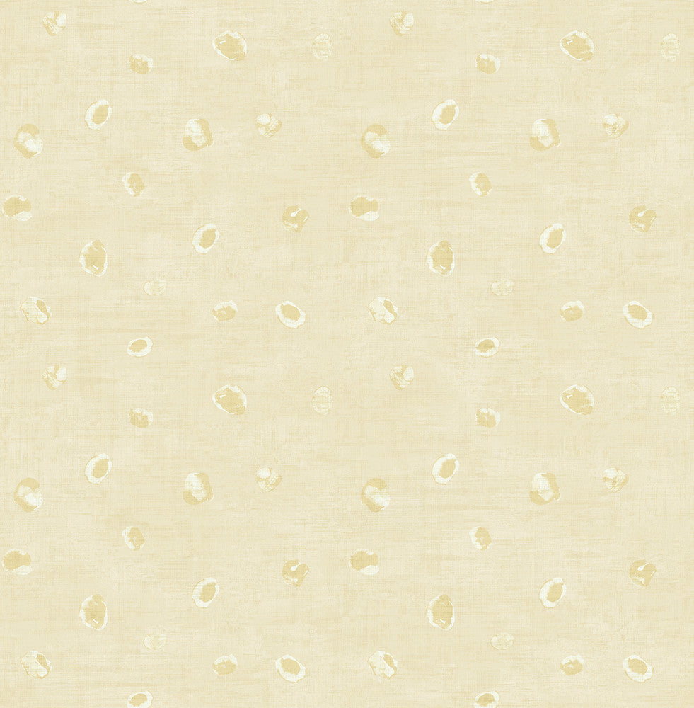 Hubble Dots Metallic Chanmpagne AV50615 by Seabrook Designs Designer Wallpaper