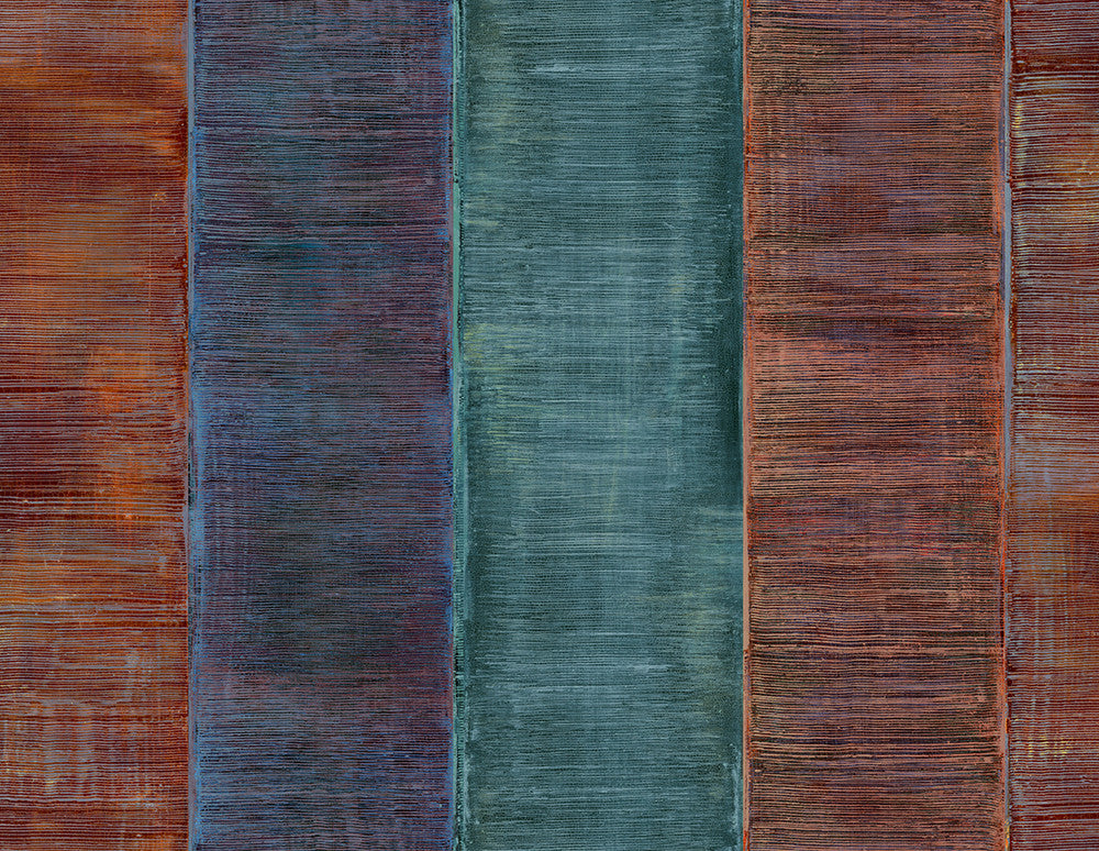 Kepler Stripe Wine and Teal AV50801 by Seabrook Designs Designer Wallpaper