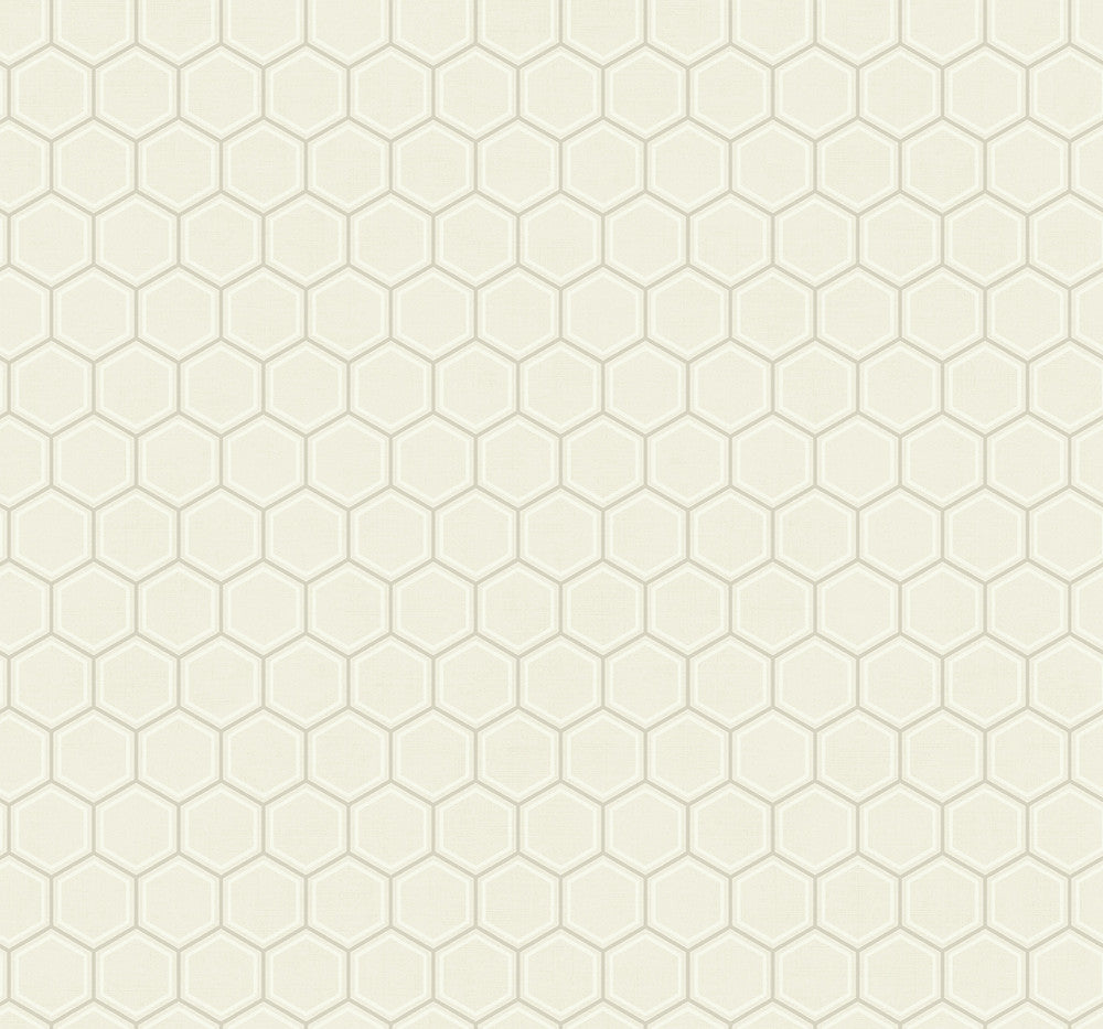 Curie Geo Metallic Silver and Pearl AV51210 by Seabrook Designs Designer Wallpaper