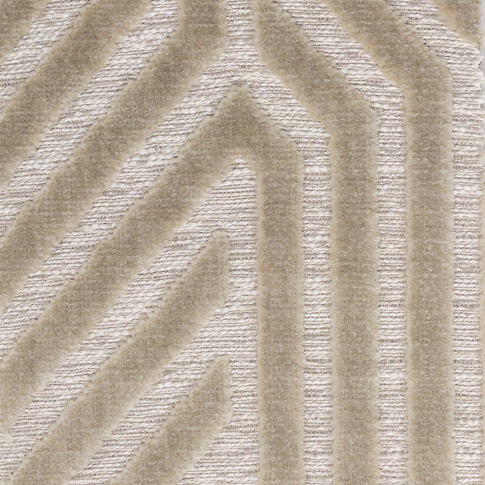 Avanti 1 Beige by Stout Designer Fabric PILED HIGH VELVETS 76%SVI 13%POL 8%COT 3%LIN BELGIUM Horizontal: 6.875 and Vertical: 15.375 54 in - Swanky Fabrics -