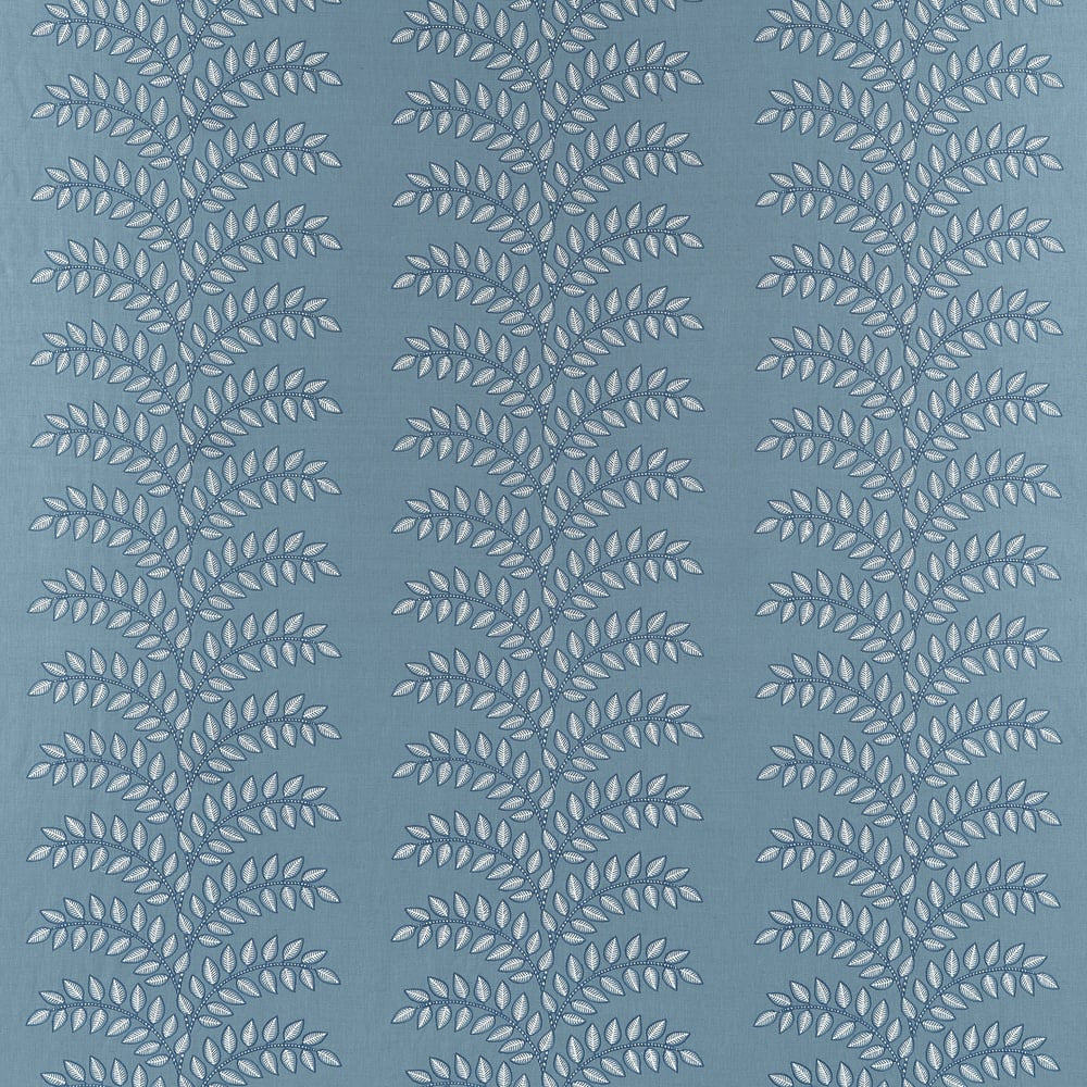 Frondescence Embroidery Blue AW16101 by Thibaut Fabric Thibaut Fabric Frondescence Embroidery Blue AW16101Fabric SOLEIL U.S.A </p><p>Repeat: H: 16.75 in (42.55 cm), V: 3.75 (9.53 cm) 51.5 in  (130.81 cm) - Fabric Carolina -