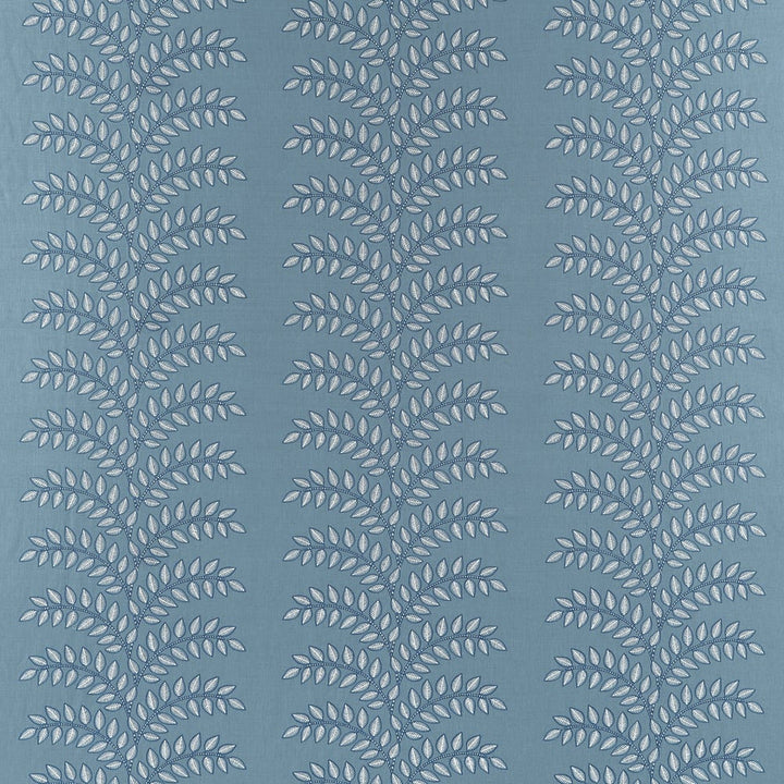 Frondescence Embroidery Blue AW16101 by Thibaut Fabric Thibaut Fabric Frondescence Embroidery Blue AW16101Fabric SOLEIL U.S.A </p><p>Repeat: H: 16.75 in (42.55 cm), V: 3.75 (9.53 cm) 51.5 in  (130.81 cm) - Fabric Carolina -