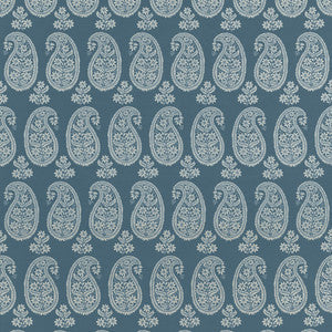 Thibaut Fabric Campania Paisley Blue AW16110