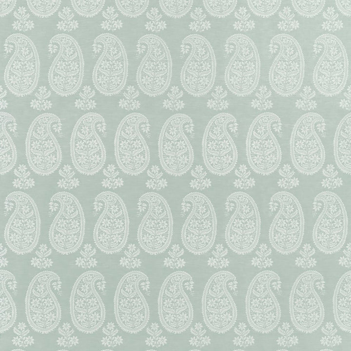 Campania Paisley Sage AW16112 by Thibaut Fabric Thibaut Fabric Campania Paisley Sage AW16112Fabric SOLEIL TEXTURES U.S.A </p><p>Repeat: H: 7 in (17.78 cm), V: 24.5 (62.23 cm) 54 in  (137.16 cm) - Fabric Carolina -