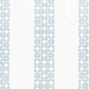 Anna French Fabric Fairmont Stripe Embroidery Soft Blue AW23128