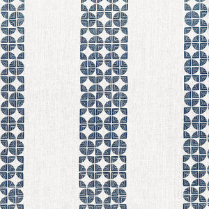 Anna French Fabric Fairmont Stripe Embroidery Navy AW23130