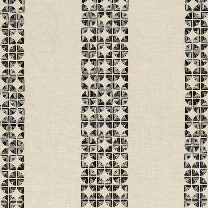 Fairmont Stripe Embroidery Black AW23131 by Anna French Fabric Anna French Fabric Fairmont Stripe Embroidery Black AW23131Fabric Willow Tree Fabric Book 90% Linen, 10% Viscose INDIA </p><p>Repeat: V: 9.5 51.5 - Fabric Carolina -