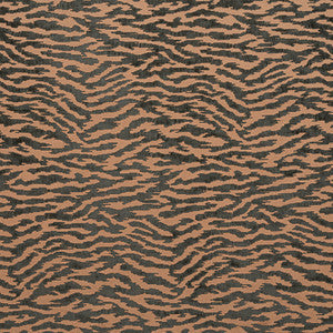Anna French Fabric Tadoba Velvet Charcoal on Caramel AW24524