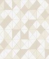 Seabrook Designs Wallpaper Metallic Geo Metallic Gold and Ivory AW70605