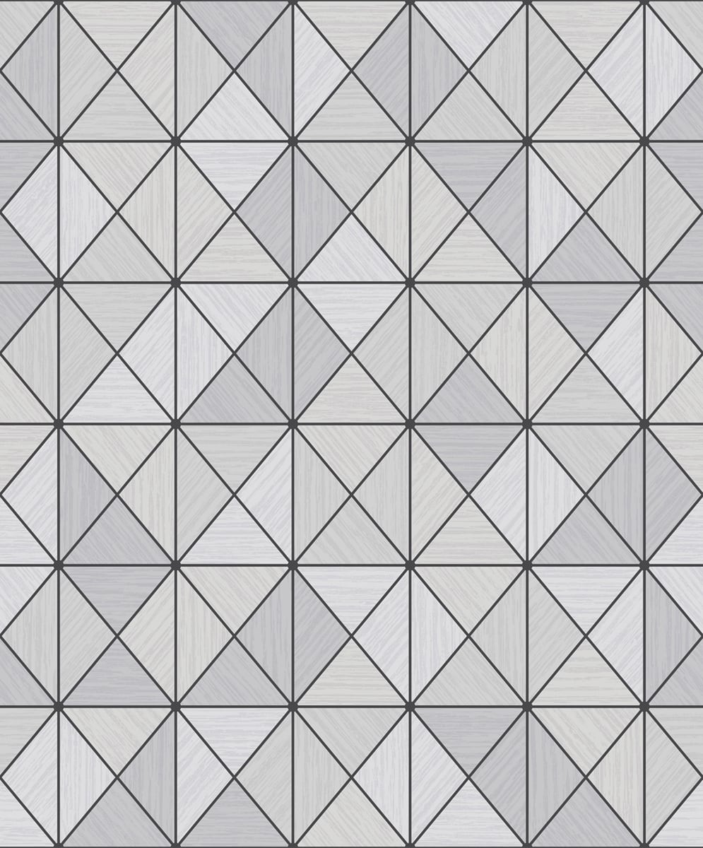 Metallic Geo Metallic Silver and Ebony AW70620 by Seabrook Designs Designer Wallpaper