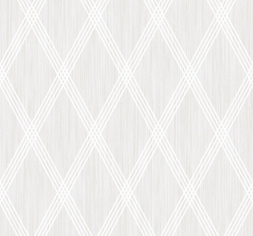 Marble Diamond Geometric Metallic Pearl and Silver Glitter AW70900 by Seabrook Designs Designer Wallpaper