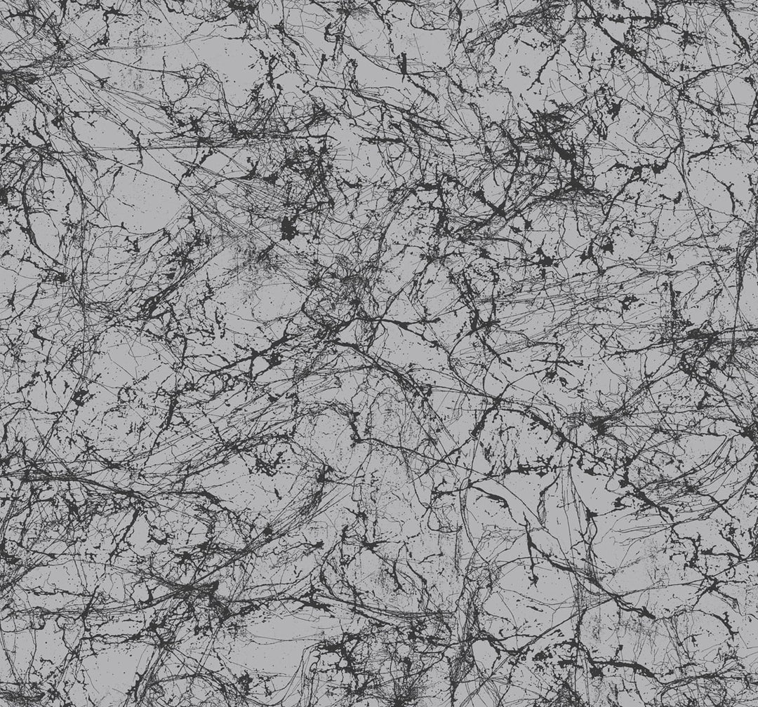 Paint Splatter Silver Glitter and Ebony AW71421 by Seabrook Designs Designer Wallpaper